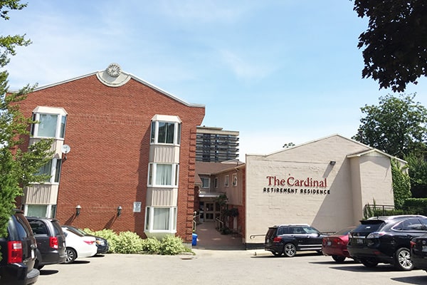 View outside the front of the Cardinal Retirement Residence.